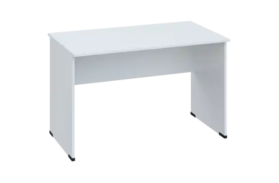 EPL 17 - 12 stůl kancelářský, dřevěná podnož, deska 18 mm, široký 1200 mm, bílá